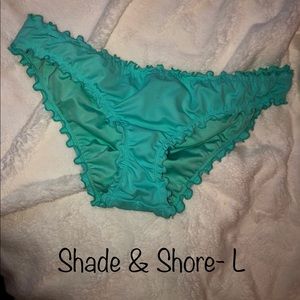 Light blue bikini bottoms, worn once!